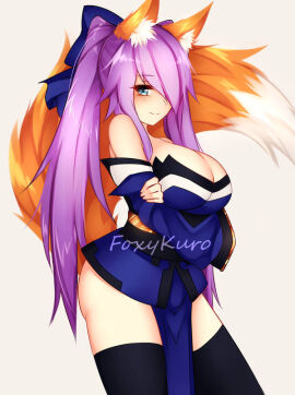 1girls big_breast big_breasts blue_eyes breasts dirtykuro fate/grand_order fate_(series) female female_only fox fox_ear fox_ears fox_girl fox_tail foxykuro hair_covering_eye hair_covering_one_eye hair_over_eye hair_over_one_eye huge_breast huge_breasts kuro_(foxykuro) large_breast large_breasts long-haired_female long_purple_hair purple-haired_female purple_hair tamamo_no_mae_(fate)