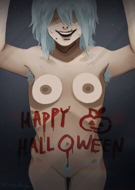 breasts cuntboy cuntboy_with_breasts glass intersex my_hero_academia presenting_breasts pressed_on_glass pussy shigaraki_tomura shimura_tenko tenko_shimura tomura_shigaraki