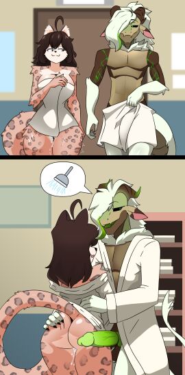 absurd_res after_sex anthro ass balls big_breasts bodily_fluids breasts brown_body brown_hair cum cum_in_ass cum_in_pussy cum_inside dragon duo elin_(psychorodent) elizabeth_mendoza erection exhibitionism felid feline female fur furred_dragon furred_scalie genital_fluids genitals hair happy heart_symbol hi_res horn imminent_sex inviting knot male male/female mammal mythological_creature mythological_scalie mythology nipples nude pantherine penis public pussy scalie seductive smile snow_leopard spa tail tam_m3 towel vaginal_penetration white_body white_fur