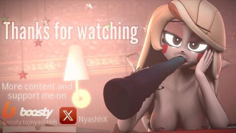 3d animal_penis ass ass_focus black_eyes blonde_hair blowjob charlie_morningstar_(hazbin_hotel) charlie_morningstar_(radiationhazard) demon demon_girl dildo female hazbin_hotel helluva_boss male masturbation moaning nipples nude nude_female nyash_(artist) on_bed penis radiationhazard sex_toy sfm sole_female white_skin