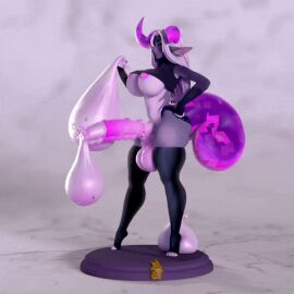 animated anthro ass big_breasts big_butt big_penis big_tail breasts broken_horn clothing condom dragon filled_condom furcollectibles_store genitals goo_creature goo_dragon gynomorph hair horn huge_breasts huge_cock huge_tail intersex legwear logo long_ears long_hair mox_(jund_wabbit) mythological_creature mythological_scalie mythology nipples penis presenting purple_body purple_scales scales scalie sculpture sexual_barrier_device solo spiked_penis spikes spikes_(anatomy) statue stockings tail unusual_anatomy unusual_genitalia unusual_penis white_hair