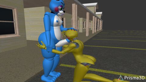 3d anthro anthro_only chica_(fnaf) disembowell_(artist) female five_nights_at_freddy's prisma3d straight tagme toy_bonnie_(fnaf) toy_chica_(disembowell)