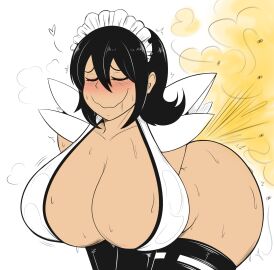 1girls aroused ass big_ass big_breasts black_hair blush blushing breasts colorshun drooling enjoying_farting enjoying_farts fart fart_cloud fart_fetish farting fat_ass female female_only flies flies_for_smell gassytank gastank huge_ass huge_breasts iroha looking_pleasured maid maid_headdress maid_outfit samurai_shodown simple_background snk sweat sweatdrop tagme thick_thighs trembling