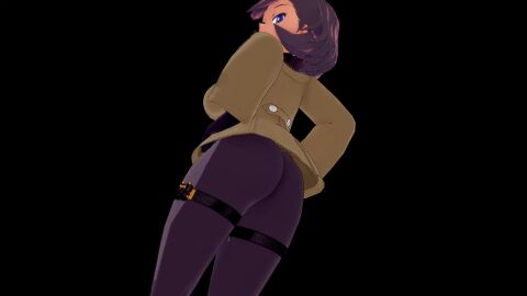 animated ass emma_(pokemon) koikatsu latex_clothing pokemon pokemon_za tagme video