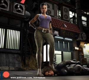 2girls 3d absurd_res arrogant ass beaten between_legs between_thighs blender boot_fetish brown_boots brown_hair catfight catsuit crush crushing defeated dominant dominant_female domination dominatrix female female/female female_domination female_on_female female_only femdom fight fingerless_gloves helpless highres humiliated humiliating humiliation jill_valentine jill_valentine_(sasha_zotova) jpeg jvfemdom knee_boots leather_boots legs looking_pleasured multiple_females multiple_girls pinned pinned_down ponytail pose resident_evil resident_evil_5 round_ass round_butt sadism sadistic sadistic_female sheva_alomar short_hair smile smirk smug smug_face smug_grin stepped_on stepping_on_head submission submission_hold submissive thick_ass thick_thighs thighs trample trampling utter_domination voluptuous voluptuous_female wrestling yuri