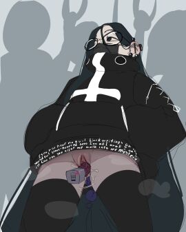 anal anal_object_insertion barbell_piercing black_eyes black_hair black_hoodie black_nails black_thighhighs blush bottomless clothes_writing commentary cross ear_blush ear_piercing earrings english_commentary female from_below glasses goth_fashion hair_behind_ear hands_in_pockets highres hood hoodie industrial_piercing inverted_cross jewelry long_hair mask masturbation mouth_mask multiple_earrings nail_polish object_insertion original oshii_(suwafro) parted_hair piercing public public_indecency public_masturbation public_vibrator pussy pussy_juice pussy_juice_trail round_eyewear sex_toy silhouette solo stealth_masturbation steaming_body straight_hair suwafro thighhighs vaginal_object_insertion vaginal_penetration very_long_hair vibrator