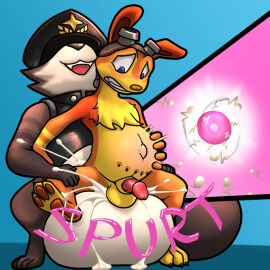 2boys anal animal_genitalia balls big_balls bodily_fluids canid canine crossover cum cum_inside daxter furry furry_only gay genital_fluids genitals huge_balls hyper hyper_balls hyper_genitalia impregnation inflation jak_and_daxter kama_(zenless_zone_zero) male male/male male_impregnation male_only mammal mihoyo naughty_dog penis pregnancy_tally raccoon_dog sheath sitting_on_balls sony_corporation sony_interactive_entertainment tanuki trashbadger video_games yaoi zenless_zone_zero