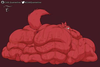 2024 anthro anus anus_peek artist_name ass ass_focus belly big_ass big_belly big_butt bodily_fluids body_outline butt_focus canid canine canis cellulite cold_quarantine colored demon digital_drawing_(artwork) digital_media_(artwork) english_text fat fat_ass fat_rolls fupa fur hi_res huge_belly immobile jackal looking_at_viewer lying male mammal mass_vore morbidly_obese morbidly_obese_anthro morbidly_obese_male nude obese obese_anthro obese_male on_front overweight overweight_anthro overweight_male shaded signature simple_background slob smile solo sweat sweaty_ass sweaty_butt tail text the_frosty_chemist thick_thighs url vore zici_(johnnyfiveaces)