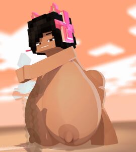 1girls 3d animated breasts female giant_breasts headphones looking_at_viewer melinajbt mine-imator minecraft nipples nude sagging_breasts sara-(melinajbt) sara_(melinajbt) swaying_breasts sword
