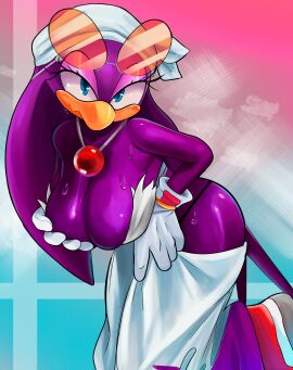 1girls big_breasts breasts female furry pepperoni_ravioli sega sonic_(series) sweat thong wave_the_swallow