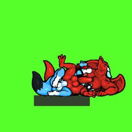 anal anal_penetration anal_sex animated balls bates_(oh_so_hero!) bfad big_penis furry gay joe_(oh_so_hero!) male oh_so_hero! penis small_dom_big_sub so_hero yaoi