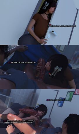 1futa 1girls 3d ai_(blankken) ass barefoot bed big_ass big_breasts big_penis blankken breasts comic female futa_on_female futanari huge_cock intersex japanese_text kissing_penis long_penis lucy_(blankken) nipples nipples_visible_through_clothing oral original original_character penis sleeping sleeping_sex text uncensored under_sheets underwear veiny_penis