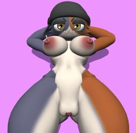 1girls 3d breasts cat_girl catgirl female fortnite furry furry_female horn meow_skulls_(fortnite) nude nude_female pussy seductive seductive_eyes seductive_look solo solo_female vagina