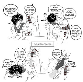 2boys age_difference anal anal_penetration anal_plug anal_sex anus ass ass_up bar_censor bending_over bent_over better_version_at_source big_dildo big_dom_small_sub blush blushing bondage buttplug censored concerned crying crying_with_eyes_open cum_plugged date dialogue dildo dildo_in_ass dimples_of_venus english english_text erect_penis erection face_down_ass_up face_in_pillow femboy from_behind from_behind_position gay gay_anal gay_domination gay_sex glasses guts handjob huge_dildo inflatable_dildo inflatable_insertable inflatable_sex_toy kei_(zincubis) male male/male male_only masturbation orgasm_denial penis pillow prostate prostate_sounding prostate_stimulation rough_sex school_uniform schoolgirl_uniform sex sex_toy size_difference skirt stretching tears trap urethra urethral urethral_bulge urethral_insertion urethral_penetration x-ray yaoi zincubis