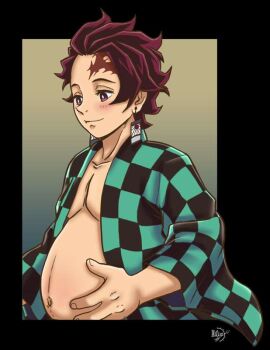 demon_slayer kamado_tanjirou male male_pregnancy mpreg pregnancy pregnant pregnant_male tagme tanjiro_kamado