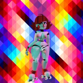 3d baby_(fnafsl) beth_(fnaf) big_cock circus_baby circus_baby_(fnaf) clown_girl cum edit female five_nights_at_freddy's futa_only futanari gjuwhsb intersex original_character penis red_hair robot robot_girl solo summer_of_87_baby