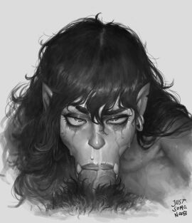 1boy 1girls :>= blowjob bushy_pubes cross-eyed crying cum cum_in_mouth cum_inside cum_out_nose deep_blowjob deep_penetration deepthroat fantasy fellatio fellatio_face female justsomenoob makeup makeup_running male male/female male_pov mascara mascara_smear mascara_tears oral oral_creampie oral_penetration orc orc_female original original_character penis pointed_ears pointy_ears pov pov_blowjob pubic_hair