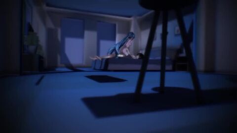 1boy 1girls 2010s 2016 3d animated armpits bed bedroom blue_eyes blue_hair cowgirl_position crime3d cum_dripping_out_of_pussy cum_in_pussy cum_inside ejaculation exposed_breasts exposed_pussy face_tattoo grabbing_own_breast hand_on_leg hand_on_waist hands_behind_head hatsune_miku heart_shaped_pubes legwear_only longer_than_one_minute mmd nipple_piercing nipple_rings nude nude_female nude_male on_bed pubic_hair riding riding_penis shiny_skin small_breasts sound sweat sweaty sweaty_body tagme thighhighs_only twintails vaginal_penetration video vocaloid wet wet_body