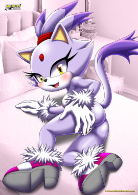 1girls anthro ass bbmbbf blaze_the_cat blush breasts female female_only gloves heels looking_at_viewer mobian_(species) mobius_unleashed nude nude_female open_mouth palcomix pussy sega solo sonic_(series) sonic_the_hedgehog_(series) tongue