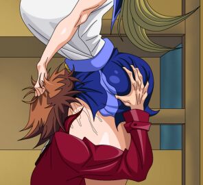 1boy 1girls alexis_rhodes ass asuka_tenjoin bedroom big_ass big_breasts blonde_hair blue_skirt breasts brown_hair clothing cunnilingus duel_academy_uniform_(yu-gi-oh!_gx) eating_pussy face_between_thighs female grabbing_ass grabbing_hair huge_ass huge_breasts jaden_yuki jiivutorion judai_yuuki large_ass large_breasts light-skinned_female light_skin long_hair male obelisk_blue_uniform oral_sex pussy red_jacket shonen_jump shounen_jump shueisha skirt slifer_red_uniform sloppy tenjouin_asuka thick_thighs tight_clothes white_jacket yu-gi-oh! yu-gi-oh!_gx yuu-gi-ou yuu-gi-ou_gx yuuki_juudai