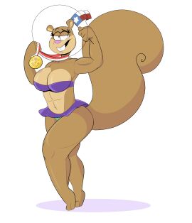 1girls ass big_ass big_breasts breasts bushy_tail female female_only flexible_legs flexing flexing_bicep flexing_hamstrings fur furry huge_breasts mature mature_body mature_figure mature_woman medal milf mommy muscles muscular muscular_arms muscular_female purple_bikini round_breasts sandy_cheeks solo solo_female spongebob_squarepants squirrel tempson texas_flag thick thick_ass thick_thighs thighs toned_female tongue two-piece_swimsuit voluptuous voluptuous_female wide_hips