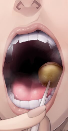 1boy 1girls 2d age_difference ayase_seiko color dandadan giantess gilf glasses inside_mouth kentaryu larger_female lollipop looking_at_tiny mouthplay nude_male older_female open_mouth size_difference smaller_male takakura_ken_(okarun) tiny_guy unseen_character white_hair younger_male