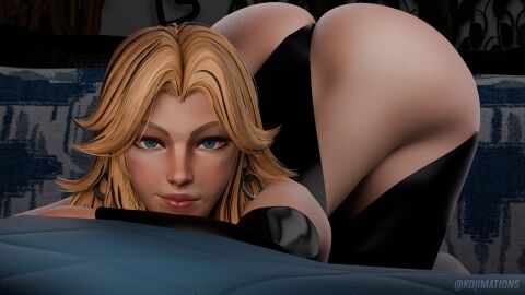 1girls 3d ass ass_up blonde_hair blue_eyes fantastic_four female female_focus female_only invisible_woman invisible_woman_(marvel_rivals) large_ass light-skinned_female light_skin looking_at_viewer marvel marvel_comics marvel_rivals solo sue_richards sue_storm thighs