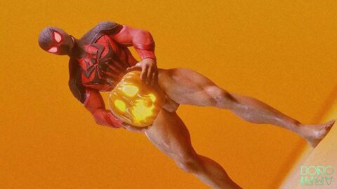 1boy 3d 3d_animation animated animation bonoimma food food_play fuck fucked fucking fucking_food fucking_fruit fucking_pumpkin halloween halloween_pumpkin male male_only marvel marvel_rivals no_pants no_underwear orange_background pantless penetrating_pumpkin penetration pumpkin solo solo_male spider-man spider-man_(black_suit) spider-man_(marvel_rivals) spiderman_suit standing tagme video