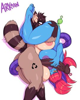 1futa 69_position anal anal_beads anal_beads_in_ass anal_sex anthro areola arkman ass balls big_ass big_balls big_breasts big_butt big_penis blue_body blue_eyes blue_skin breasts bridget_(arkanman) brown_body brown_fur brown_hair brown_penis demon duo feet felid feline female fur futanari genitals hair hi_res horn huge_breasts huge_cock intersex intersex/female licking looking_pleasured mammal nipples object_in_ass oral penetration penile penis penis_lick plug_(sex_toy) procyonid purple_areola purple_horn raccoon raccoon_tail recycling_symbol red_areola red_hair sex sex_toy sex_toy_in_ass sex_toy_insertion signature simple_background symbol tail tail_fetish tail_in_ass tail_insertion tail_play tan_balls tan_body tan_fur thick_thighs tongue urethral_plug yellow_eyes