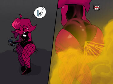 ass blush bubble_ass bubble_butt embarrassed fart fart_cloud fart_fetish farting fat_ass female female_only friday_night_funkin friday_night_funkin_mod girlfriend_(friday_night_funkin) ilovewomanfarts_(artist) minus_gf_(iagoanims) stomach_noises thick thick_ass thick_thighs thighs