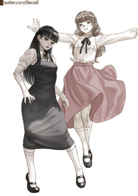 1futa 1girls alternate_version_at_source alternate_version_available bangs black_hair breasts clothed curly_hair dress elleciel.eud fear_and_hunger fear_and_hunger:_termina female flats fully_clothed futanari goth_girl human intersex light-skinned_female light_skin long_hair marina_(fear_and_hunger) mary_janes no_visible_genitalia pale-skinned_female pale_skin pinup pose posing posing_for_the_viewer safe_for_work samarie_(fear_and_hunger) sfw sfw_version shoes silver_hair skirt skirt_down small_breasts socks straight_hair trans_woman transfem