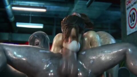 continue_after_cum continuous_ejaculation cum_in_mouth cum_inside deep_penetration deepthroat futa_on_female gigantic_ass gigantic_breasts infected lara_croft tagme throat_fuck throatpie throbbing_penis video