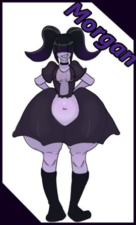 belly belly_bulge bwumb commission curvy evil evil_grin exclusive female female_focus female_only original_character thicc thick_thighs vampire vampire_girl villainess witch