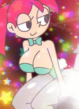 big_ass big_breasts bunny_ears bunny_girl bunnysuit doodle_gf lap_dance light-skinned_female looking_at_viewer minus8 red_hair tagme video