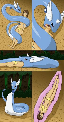 1girls dragonair female pokemon superkid77 swimsuit tagme vore