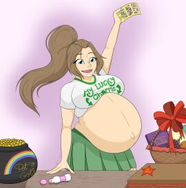 1girls big_breasts breasts female hyper_belly olivia_(spaceseacow) pregnant pregnant_female spaceseacow