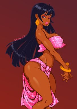 1girls alternate_version_available armwear big_breasts big_lips bimbo bimbo_lips black_eyes black_hair bottomwear bracelet breasts chel dark-skinned_female dark_skin ear_piercing earrings eyeshadow female female_only froggerzzz gold_bracelet gold_earrings hair hips lips lipstick long_hair pelvic_curtain pink_eyeshadow pink_lips pink_lipstick pink_tubetop solo solo_female the_road_to_el_dorado thick_lips thick_thighs thighs topwear tubetop wide_hips