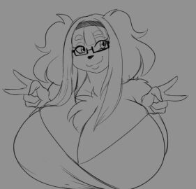 artjwink big_breasts breasts cleavage female furry huge_breasts jwinkz tagme zoey_(jwinkz)