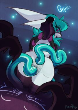 alternative_fashion amazinky anal anal_sex angry anus bent_over blue_hair bodily_fluids clothed clothing clothing_lift double_penetration duo ears_back embarrassed emo emo_hairstyle female fur genital_fluids genitals growling hair hi_res league_of_legends leaning leaning_forward legwear looking_at_butt looking_at_genitalia looking_at_viewer looking_at_vulva looking_back makeup narrowed_eyes penetration pivoted_ears pussy rear_view reveal riot_games shadow_(lol) signature simple_background stockings stretched_anus stretched_pussy tencent tentacle text upset vaginal_fluids vaginal_penetration vex_(league_of_legends) vulva white_body white_fur white_skin yordle