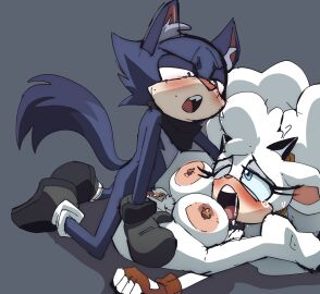 1boy 1girls animal_ears animal_nose anthro bangs barefoot black_bodysuit black_footwear black_fur blob_feet blue_eyes blue_fur blue_sclera blush bodily_fluids body_fur bodysuit boots breasts brown_gloves cat_boy cat_ears cat_tail clothed_male_nude_female clothing cmnf coolerinker drooling duo duo_the_cat eulipotyphlan featureless_feet female fingerless_gloves footwear fur furry furry_female furry_male furry_with_furry genitals gloves hair half-closed_eyes handwear huge_breasts idw_publishing inker_comics inkershike interspecies kneeling lanolin_the_sheep large_areolae large_breasts legs_up looking_at_another looking_up lying male male_penetrating mammal mating_press mimic_the_octopus nipples no_toes nose_blush on_back one_eye_closed open_mouth penetration penis pussy rolling_eyes saliva scarf sega sex sheep shirt shoes sonic_(series) sonic_the_hedgehog_(idw) sonic_the_hedgehog_(series) spread_legs straight sweat tail tears teeth third-party_edit toeless_feet tongue tongue_out torn_clothes two-tone_fur vaginal_penetration white_fur white_gloves white_hair