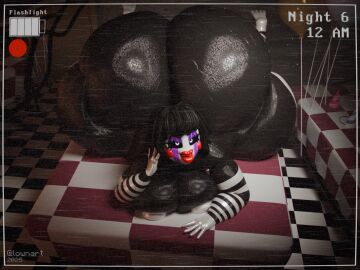 1girls 3d ass ass_bigger_than_body ass_bigger_than_breasts ass_bigger_than_head ass_bigger_than_torso black_body black_hair breasts female five_nights_at_freddy's five_nights_at_freddy's_2 fnaf hips huge_ass huge_hips huge_thighs large_ass large_breasts looking_back lownart marionette_(fnaf) puppet_(fnaf) puppet_(thepuppetlover) red_lips red_lipstick solo static stripes tagme thunder_thighs walking_away white_face wide_hips