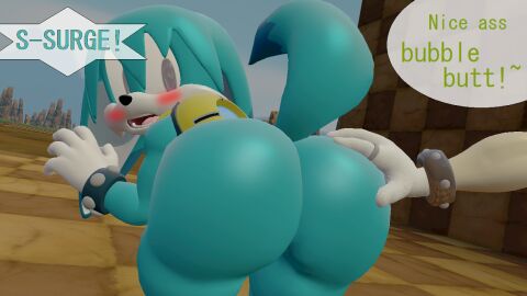 3d 3d_model anthro ass big_ass big_butt blush female femboy grabbing_ass idw_comics idw_publishing kitsunami_the_fennec looking_back male male_focus mobian mobian_(species) mobian_tenrec sega skulltronprime969 sonic_(series) sonic_the_hedgehog_(comics) sonic_the_hedgehog_(idw) sonic_the_hedgehog_(series) surge_the_tenrec thick_thighs wide_hips