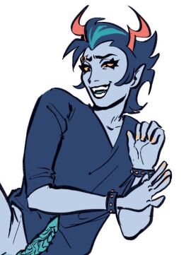 artist_request blue_body blue_skin clothed half-dressed half_naked homestuck homestuck_troll horns male male_only penis tagme turnin_kaikai unusual_anatomy unusual_genitalia unusual_penis vast_error