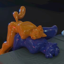 3d animated anthro bondage bound duo encasement frecklethefox gzi latex living_sex_toy male penetration tagme toyification transformation