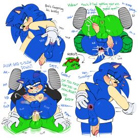 2boys absurd_res after_anal after_sex all_fours anal anal_fingering anal_masturbation anal_sex anthro anthro_on_anthro anus archie_comics aroused ass backsack balls ballsack bent_over blue_body blue_fur blush bodily_fluids bouncing_penis breath clenched_teeth clothing cum cum_from_ass cum_in_ass cum_inside cum_on_ass cum_on_butt cum_on_ground cum_pool cumshot drooling duo ejaculation emanata english_text enticing erection eulipotyphlan eyewear eyewear_on_head fair_skin fingering fingering_self footwear full_nelson full_nelson_(legs_held) full_nelson_anal fur gaping gaping_anus gay genital_fluids genitals gloves green_body green_eyes green_fur half-closed_eyes hands-free handwear heart_symbol hedgehog hi_res jacket licking licking_lips looking_at_viewer looking_back lying male male/male male_focus male_penetrated male_penetrating male_penetrating_male mammal masturbation mating_press narrowed_eyes nipples on_back open_mouth penetration penile penile_penetration penis penis_in_ass perineum profanity rough_sex saliva scourge_the_hedgehog sega sex shaking shoes silveroppai simple_background sitting smile sonic_(series) sonic_the_hedgehog sonic_the_hedgehog_(archie) sonic_the_hedgehog_(comics) sonic_the_hedgehog_(series) sound_effects spread_anus spreading sunglasses tears teasing teeth text tongue topwear tremble_spikes trembling white_background white_sclera yaoi