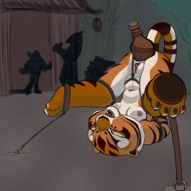 1:1 anal anal_orgasm anal_sex anthro bodily_fluids bondage bottle bottle_in_ass bottle_insertion bound container cuff_(restraint) digital_drawing_(artwork) digital_media_(artwork) doomrior dreamworks exhibitionism feet felid feline female genital_fluids genitals hands_behind_back hi_res humiliation improvised_sex_toy kung_fu_panda leather leather_cuffs legs_up lying mammal master_tigress nude on_back orgasm pantherine penetration public public_humiliation pussy restrained restraints rope rope_bondage shaded solo spread_legs spread_pussy spreading striped_body stripes tail tiger vaginal_fluids