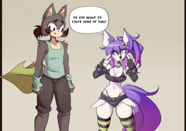 anthro anthro_only big_breasts breasts canine cleavage female furry hiel_(lucyfercomic) huge_breasts lucyfercomic original thick_thighs thighhighs wide_hips zhenzi zhenzi_(diives)