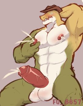 1boy 2024 abs alternate_version_available anthro anthro_focus anthro_only anthro_solo balls blush candy completely_nude crocodile crocodilian crocodylid cum cumming cumshot digital_drawing_(artwork) digital_media_(artwork) ejaculating_cum ejaculation erect_penis erection foreskin foreskin_folds fu_8657 glans glitch_productions gummigoo_(the_amazing_digital_circus) gummy_(food) gummy_creature hat headgear headwear humanoid_genitalia humanoid_penis lactating lactating_nipples lactation living_candy male male_anthro male_focus male_lactation male_only milk milk_squirt muscles muscular muscular_anthro nipple_pinch nipple_play nipples nipples_touching nude nude_male orgasm pecs pectorals penile penis penis_out solo solo_anthro solo_focus solo_in_panel solo_male surprise surprised_expression testicles the_amazing_digital_circus uncircumcised