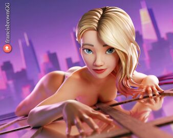 1girls 3d ass athletic athletic_female big_ass big_breasts blonde_hair breasts busty chest curvaceous curvy curvy_figure cute_face digital_media_(artwork) eyebrow_piercing eyebrows eyelashes female fit fit_female francis_brown ghost-spider gwen_stacy hero heroine hips hourglass_figure human large_breasts legs light-skinned_female light_skin marvel marvel_comics petite petite_body shaved_side short_hair slim slim_waist spider-gwen spider-man:_across_the_spider-verse spider-man:_into_the_spider-verse spider-man_(series) superhero superheroine thick thick_legs thick_thighs thighs waist wide_hips