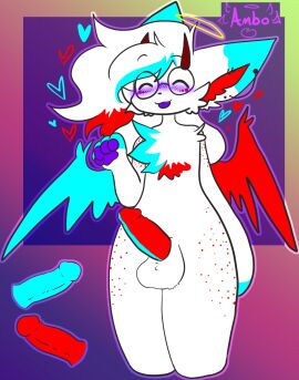 ambo balls blush closed_eyes cock dick erect_penis erection furry furry_only glasses male male_only nsfsco nude penis testicles uncensored